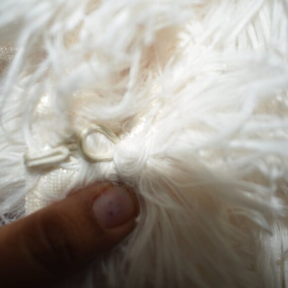 SHE + Sky Faux White Shag Teddy Jacket cruella de vil costume idea - Picture 4 of 6